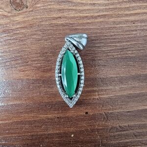 Elegant  Sterling Silver And Gemstone Vintage Pendant